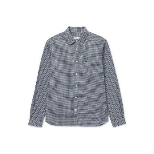 LACOSTE Checked Cotton Flannel Shirt