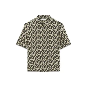 SAINT LAURENT All-Over Patterned Short-Sleeved Shirt