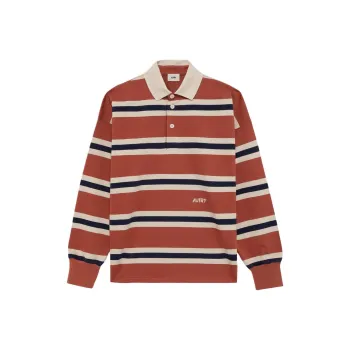 AUTRY Striped Rugby Polo Shirt