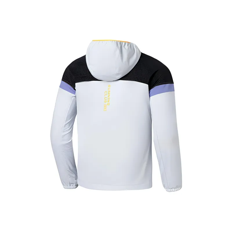 LINING Running Collection Jackets Men Light Frost Blue Fluorescent Mango Orange-1