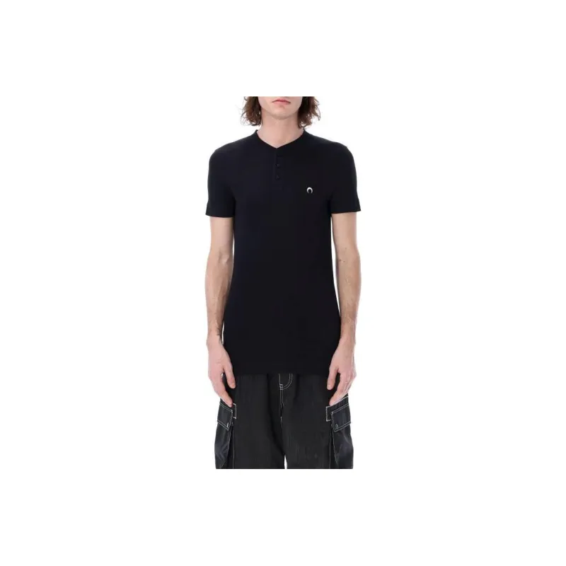 Marine Serre Polo Shirts Men Black-0