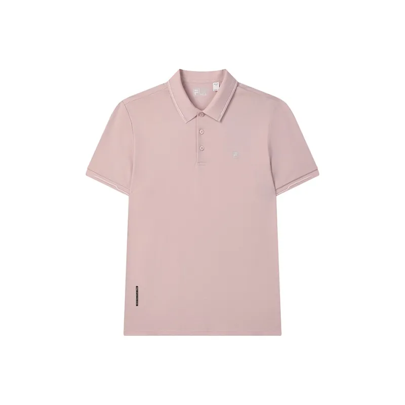 FILA WHITE Polo Shirt Men's Light Gray Pink-0
