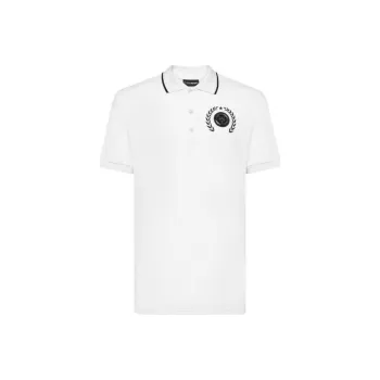 PLEIN SPORT Logo print Cotton Polo Shirt