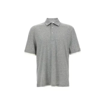 Brunello Cucinelli Layered Button Up Polo Shirt