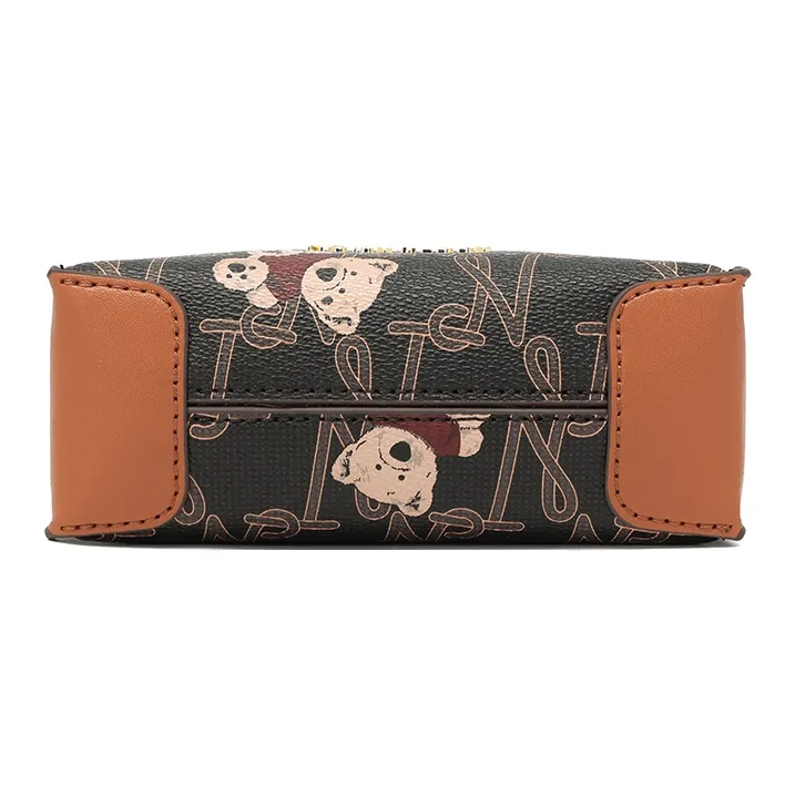 NOISY TEDDY PU Shoulder Bag, Handbag Regular Women's Brown/Beige-4