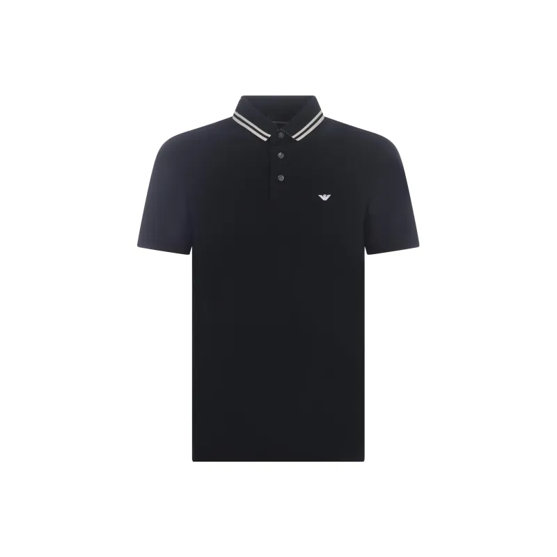 EMPORIO ARMANI SS23 Polo Shirt Men's Navy-0