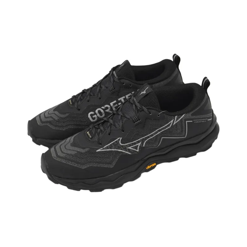 Mizuno Wave Daichi 9 Abrasion Resistant Slip Resistant Low Top Trail Running Shoes Men's Black-3