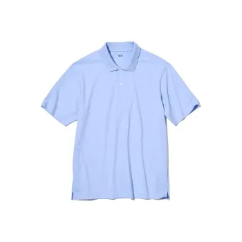 UNIQLO AIRism Mesh Series Polo Shirt Men's Aqua Blue