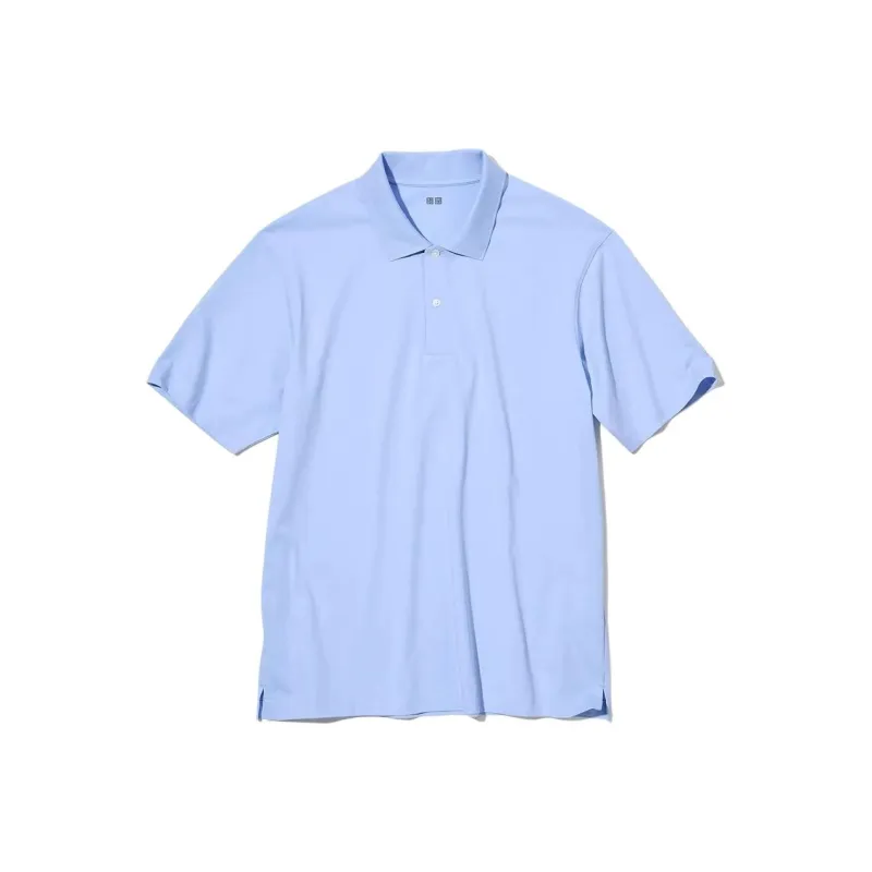 UNIQLO AIRism Mesh Series Polo Shirt Men's Aqua Blue-0