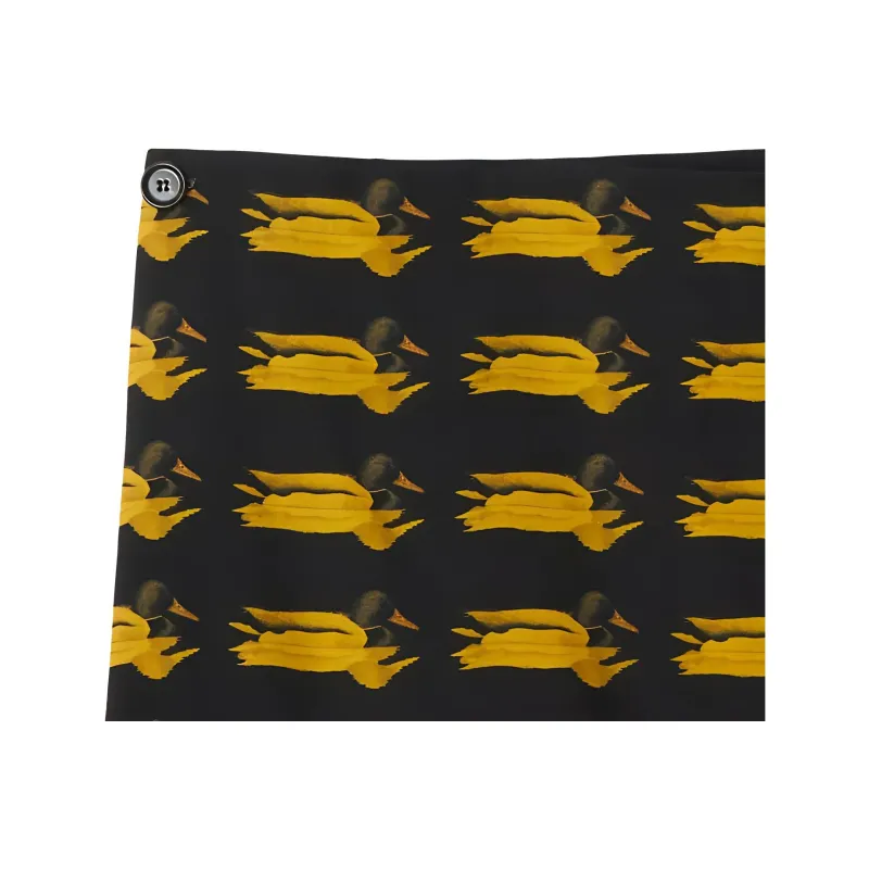 Burberry Animal-Printed Frayed-Edge Mini Skirt-2