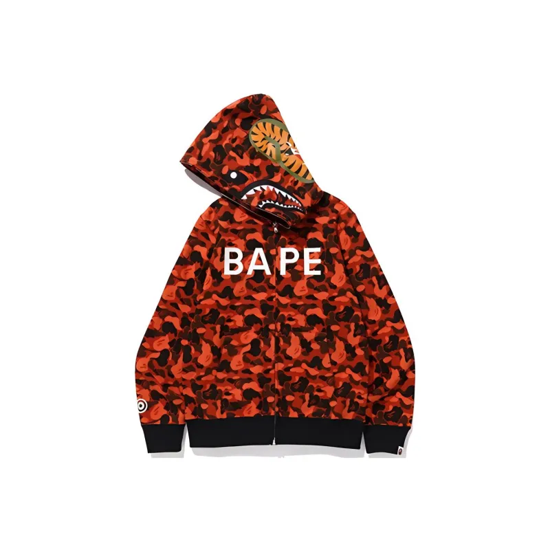 Bape X Xo Camo Shark Full Zip Hoodie-1