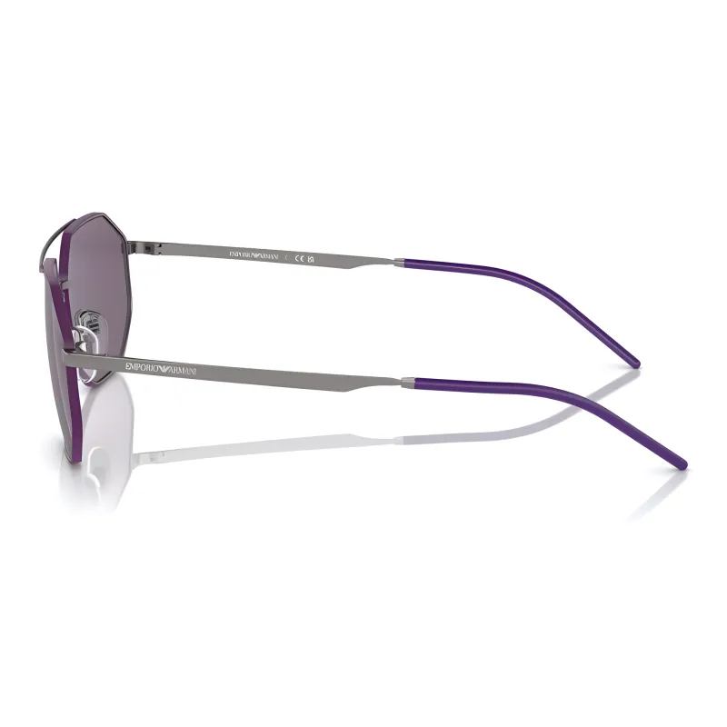 EMPORIO ARMANI Metal Aviator Sunglasses Men's Gray-1