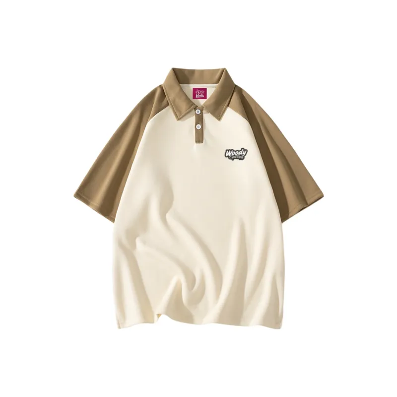 Disney Polo Shirt Unisex Beige Apricot/Khaki-0
