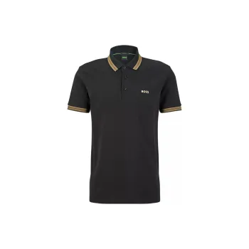 HUGO BOSS Polo Shirts Men Gold Black
