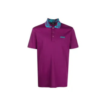 VERSACE Polo Shirts Men Purple