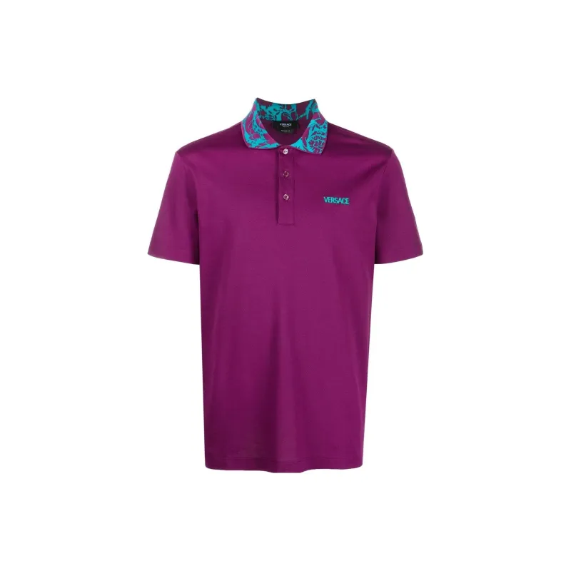 VERSACE Polo Shirts Men Purple-0