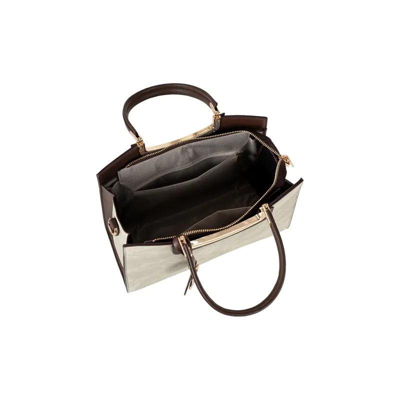 Vigno Synthetic Leather Handbag, One Shoulder, Crossbody Bag Women's Green & Coffee-6