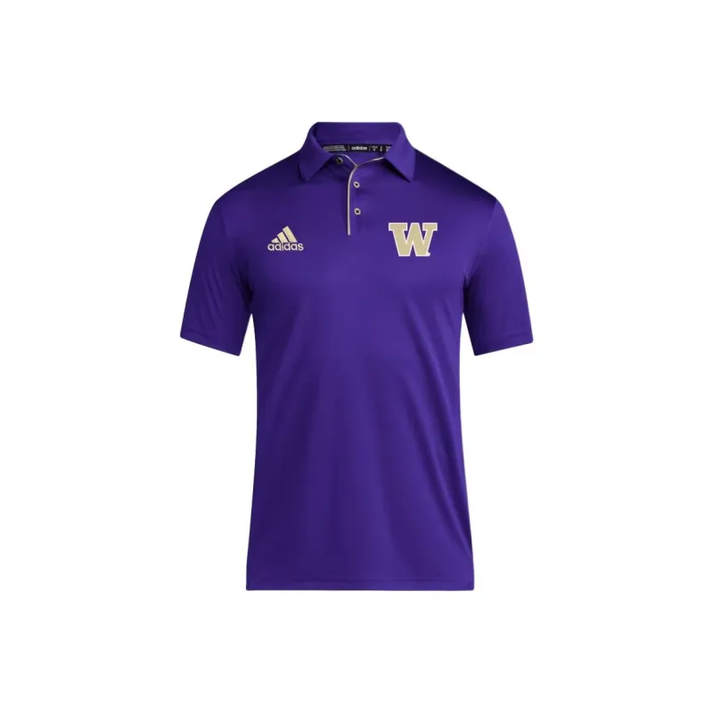 Adidas Free Shipping With AdiClub University Of Washington Huskies Coach Fashion Short Sleeve Polo Shirt-0