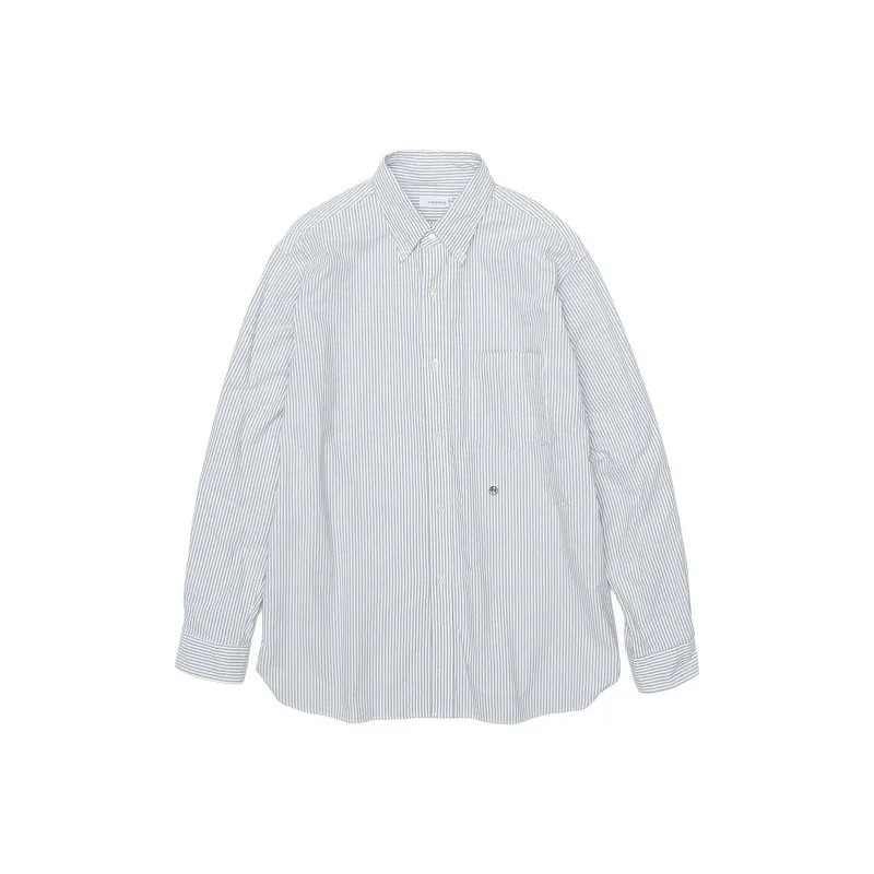 Nanamica SS23 Button Down Stripe Wind Shirt Logo Shirt Men's-0