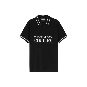 VERSACE JEANS COUTURE Polo Shirts Men Black