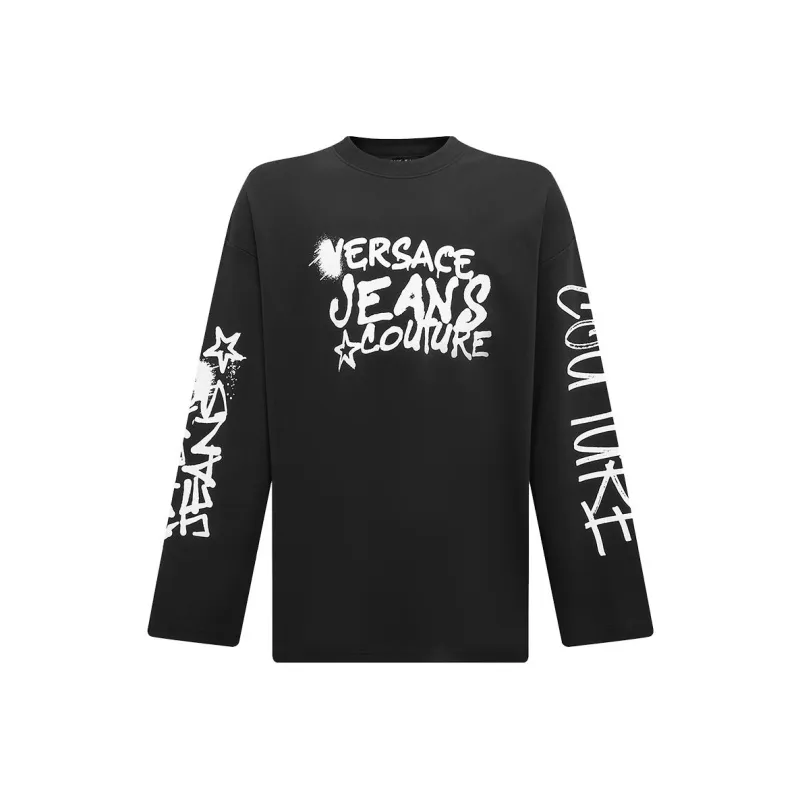 VERSACE JEANS COUTURE Logo Printed Long Sleeved T Shirt-0