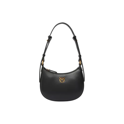 PINKO Half Moon Series Leather Crossbody Bag Shoulder Bag Mini Women's Black