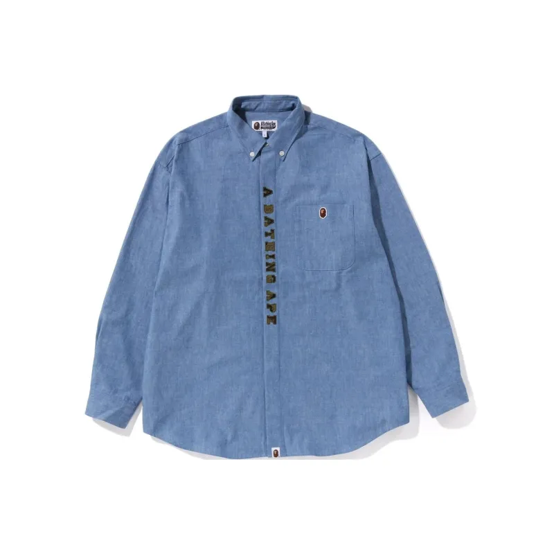 Bape A BATHING APE Applique Bd Loose Fit Shirt-2