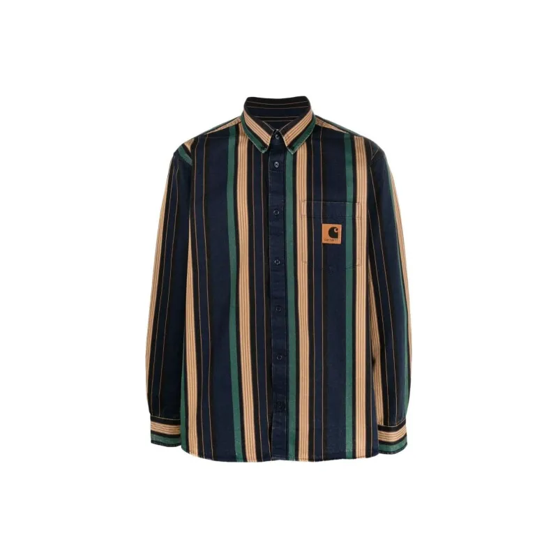 Carhartt WIP Shirts Men Marine Blue-0