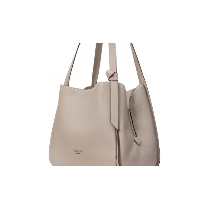 Kate Spade Knott Cow Leather Tote Bag Shopping Bag Handbag Shoulder Bag Women's Gray-3