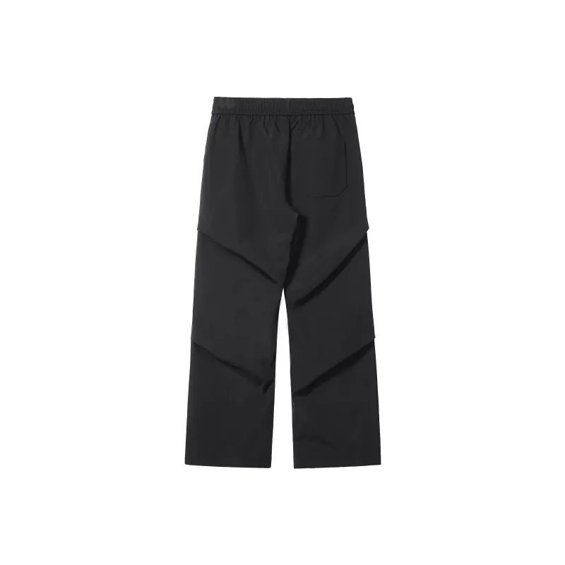 HOKLV Workwear Style Vintage Casual Pants, Wide Leg Straight Fit With A Draping Effect Unisex-21