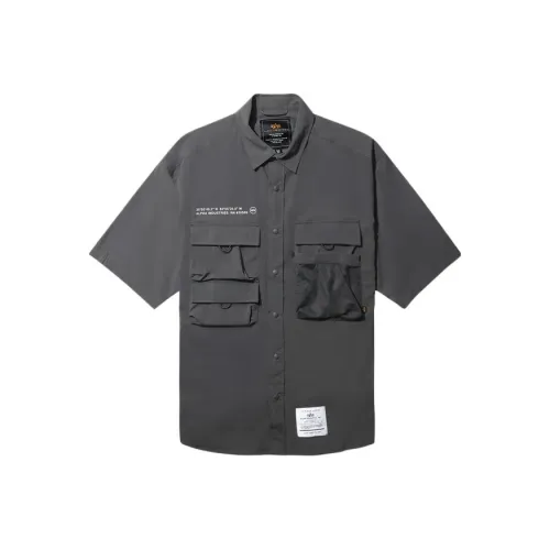 Alpha Industries Shirts Men Gray