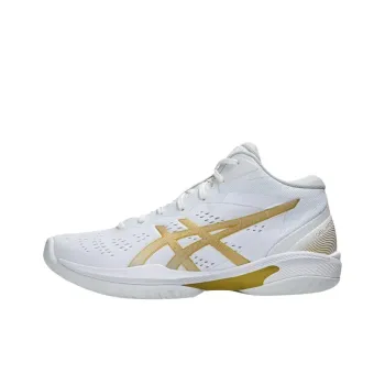 Asics GELHOOP V16 Anti Slip Wear Resistant Mid Top Basketball Shoes Unisex White