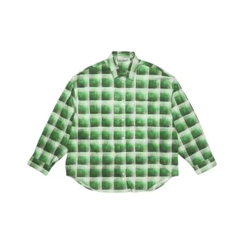 Acne Studios Check Button Up Shirt