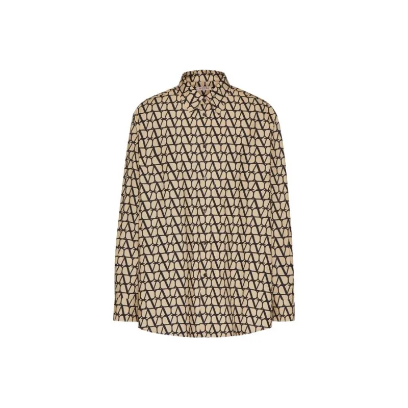 Valentino Toile Iconographe Motif Buttoned Shirt-0