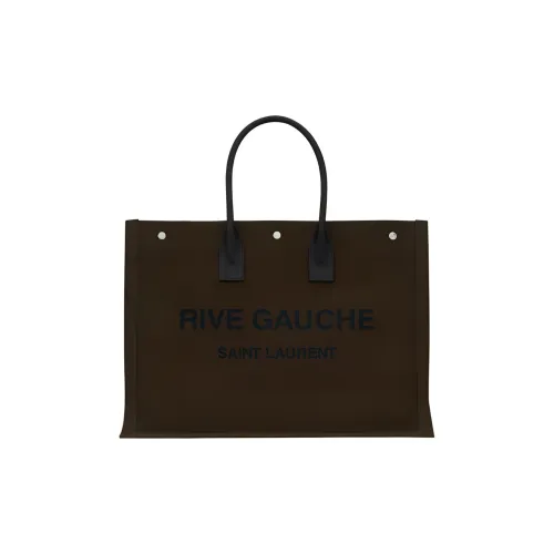 SAINT LAURENT Tote Gauche Canvas With Leather Canvas Bag Tote Bag Shopping Bag Handbag Unisex Camouflage