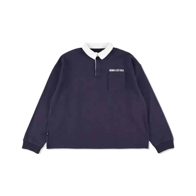 WIND AND SEA BIG RUGGER SWEAT Sweatshirt Unisex Marine Blue-0