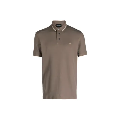 EMPORIO ARMANI Polo Shirts Men Brown