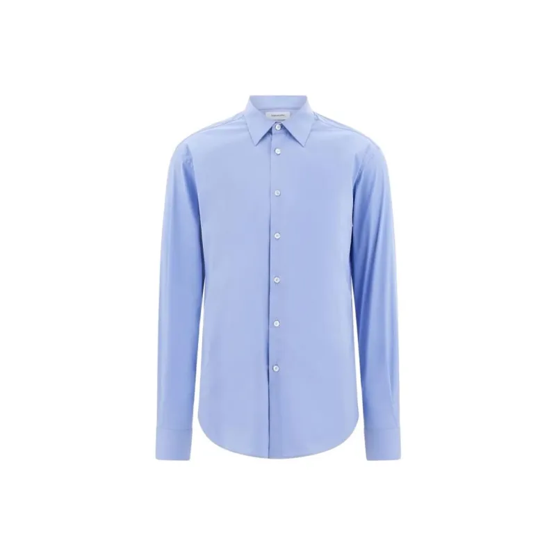 Ferragamo Logo Embroidered Poplin Shirt-0