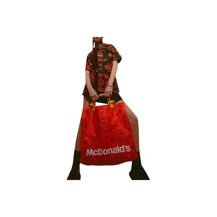 Mcdonald's X CLOT X McDonald's Shirts Unisex Black Red-0