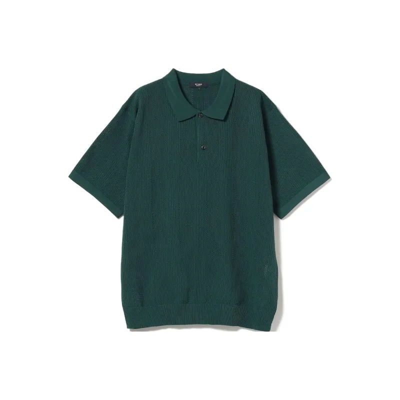 Beams Polo Shirts Men Dark Green-0