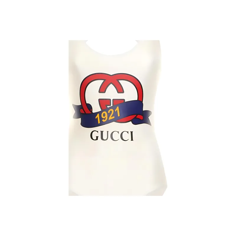 GUCCI SS23 One piece Swimsuit Women's Ivory White-5