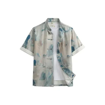 XUANSHENG Shirt Men's Landscape
