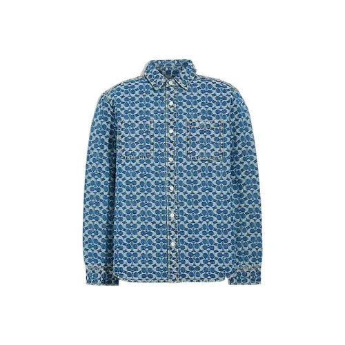COACH Shirts Men Blue