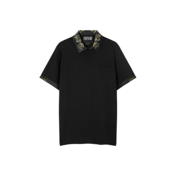 VERSACE Baroque Collar Polo Shirt