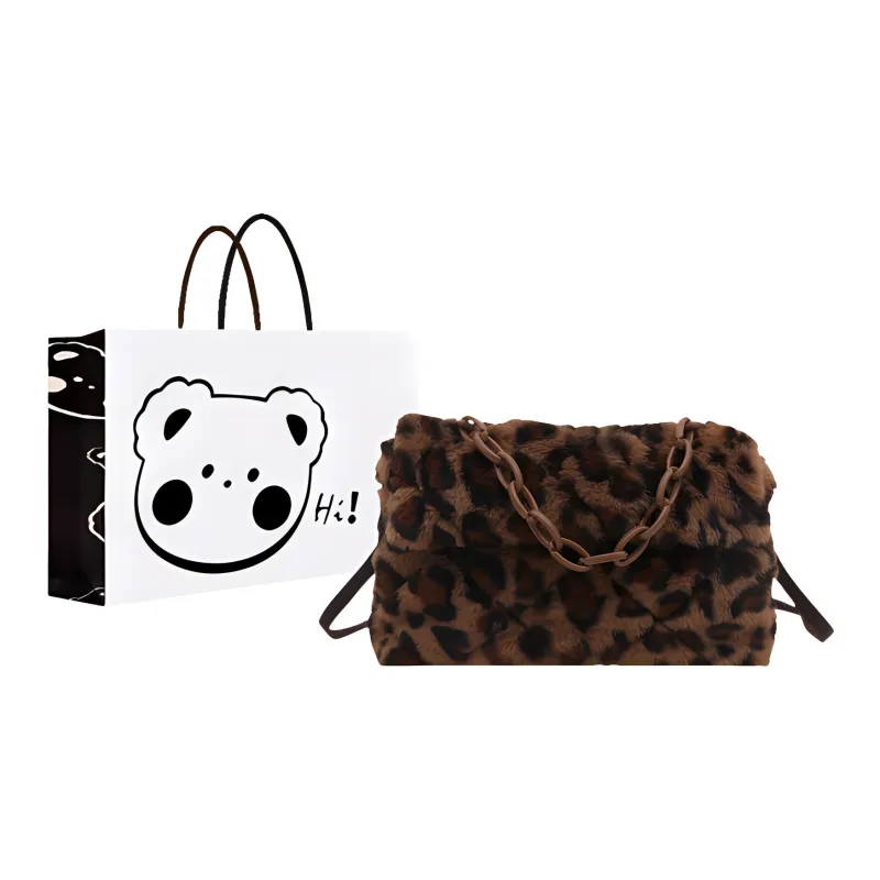 NX DOUGHNUT Plush Portable Small Square Bag Crossbody Bag Shoulder Bag Regular Unisex Multicolor-8