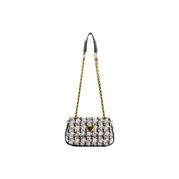 GUESS Tweed Crossbody Bag Mini Women's Black