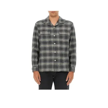 Sunflower Check Detailed Curved Hem Shirt