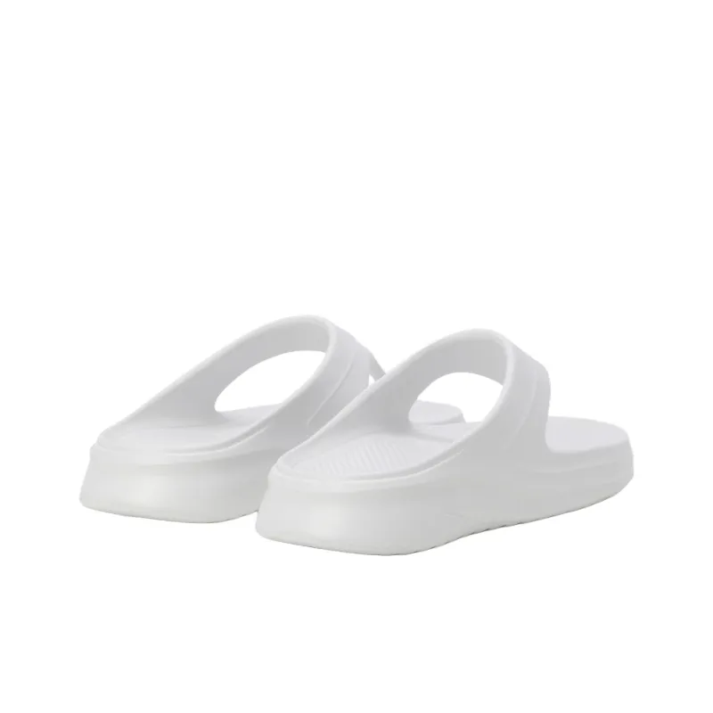 DESCENTE D Wave Abrasion Resistant Slip Resistant Flip Flops Unisex White-2