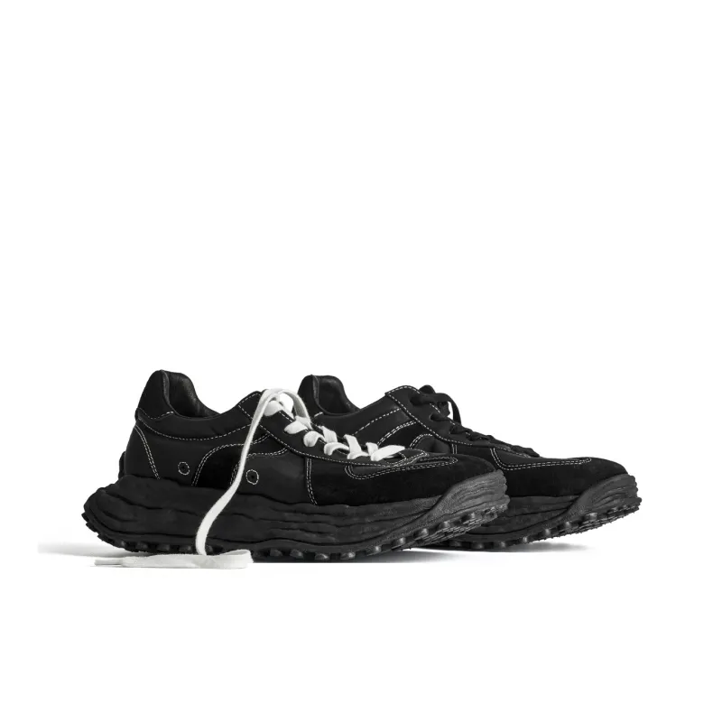 PIPG Abrasion Resistant Breathable Height Increasing Low Top Casual Shoes Unisex Black-1