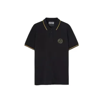 VERSACE JEANS COUTURE Polo Shirts Men Black